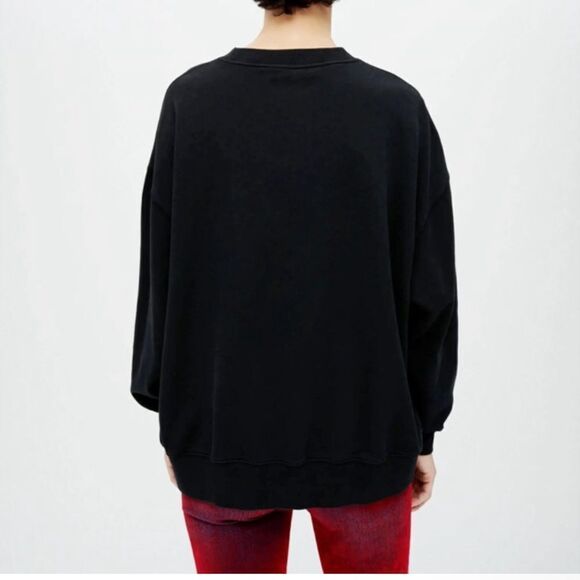 NWT RE/DONE Oversized Crew Neck Monday Again Sweatshirt tee Top - Picture 2 of 4
